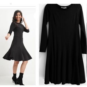 Bailey Medium Fit and Flare Black Knit Business Dress
